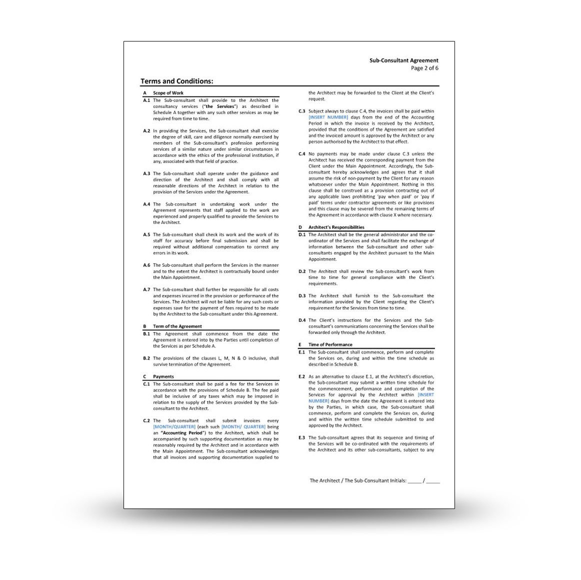 Consulant Agreement Template